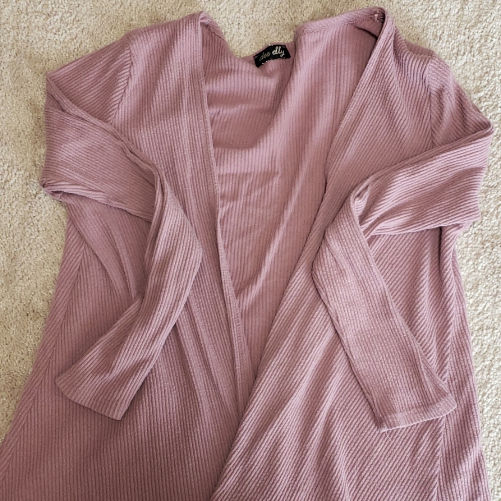 Dee Elly mauve cardigan